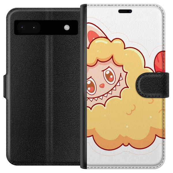 Google Pixel 6a Lompakkokotelo Labubu Pesukarhu Pop Mart Hahmo Keräilyesine Söpö Suunnittelu Suosittu Teema Taideteos Leikkisarja