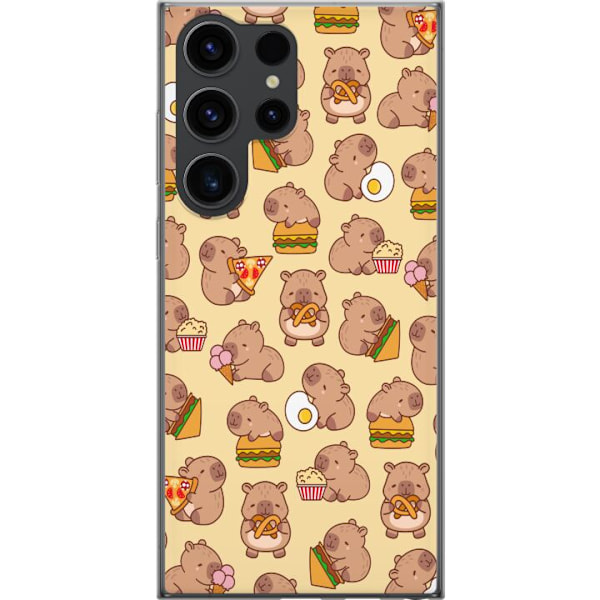 Samsung Galaxy S24 Ultra Läpinäkyvä kuori Kawaii capybara puhelinkotelo useilla söpöillä hahmoilla