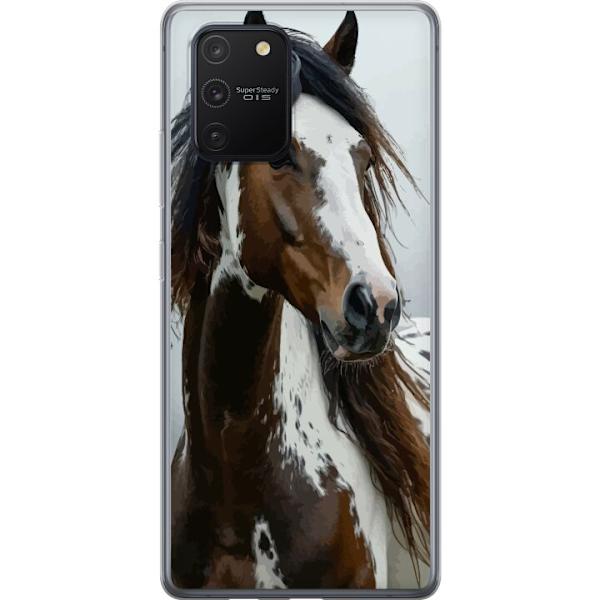 Samsung Galaxy S10 Lite Läpinäkyvä kuori Hevonen Eläimet Aihe Graafinen Suunnittelu Luonto Vahva Aihe Suosittu Taide Eläinten Teema Ratsastus