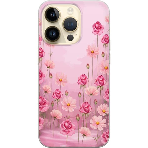 Kompatibel Mobilcover til Apple iPhone 14 Pro Kronbladsdrøm Blød blush