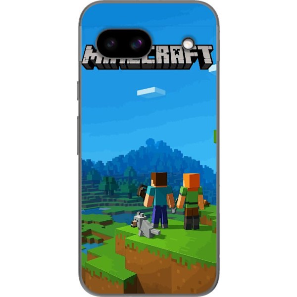 Google Pixel 8a Läpinäkyvä kuori Minecraft Key Art