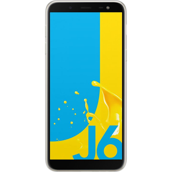 Samsung Galaxy J6 Genomskinligt Skal Svart guld abstrakt