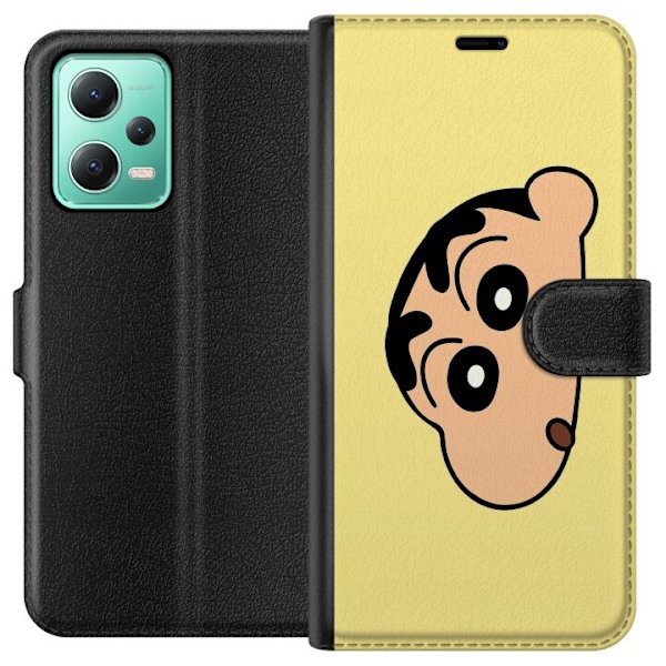 Xiaomi Redmi Note 12 Plånboksfodral Peeking Shinchan