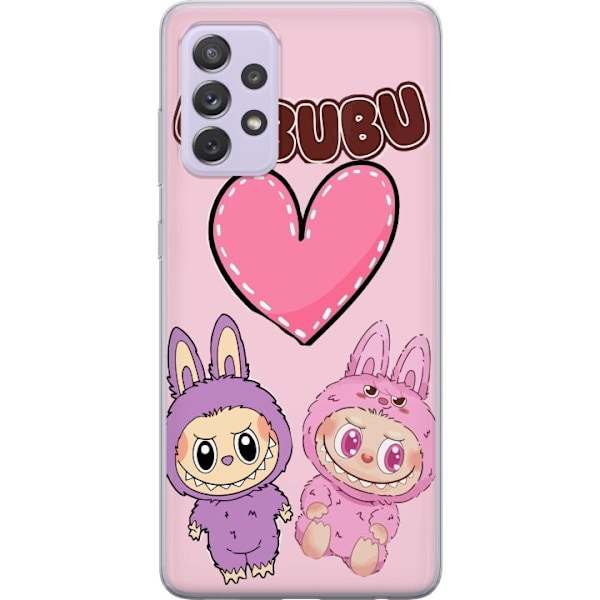 Samsung Galaxy A52s 5G Läpinäkyvä kuori Labubu Pink Monster