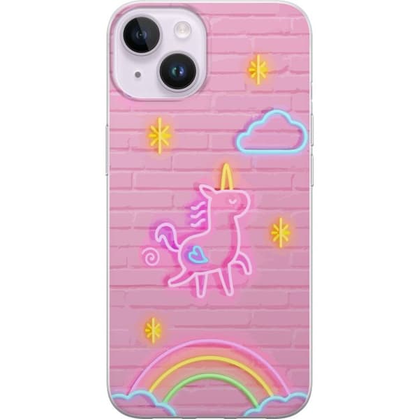 Kompatibelt Mobildeksel til Apple iPhone 14 Unicorn Neon