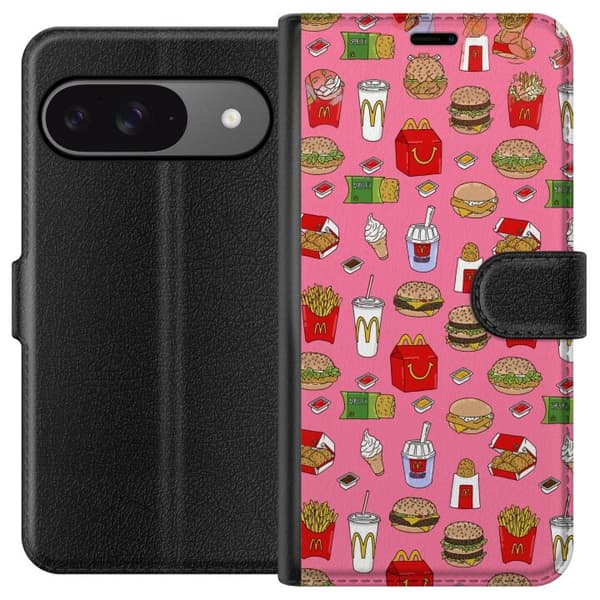 Kompatibel Tegnebogsetui til Google Pixel 9 Fastfood pink