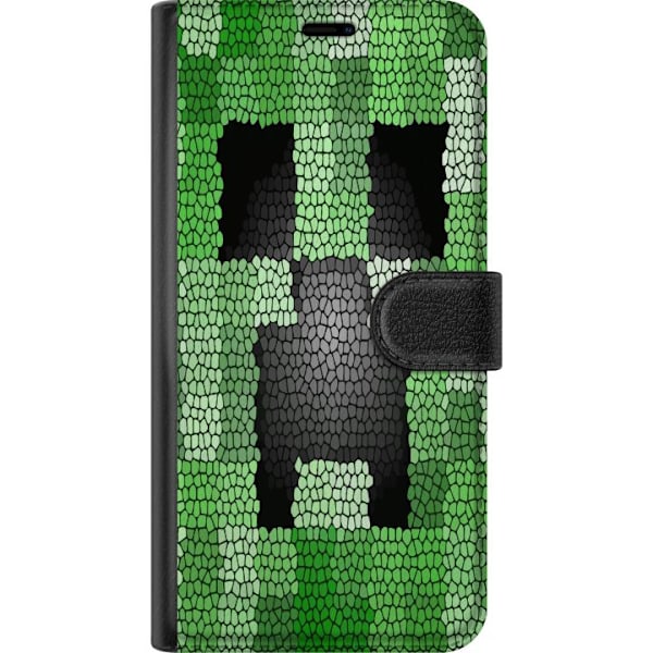 Apple iPhone 16 Pro Lompakkokotelo Creeper / Minecraft