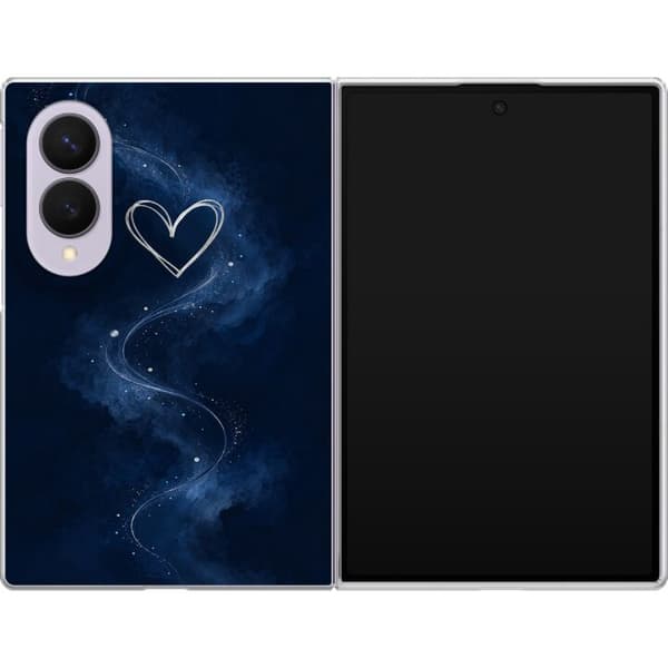 Kompatibel Mobilcover til Samsung Galaxy Z Fold8 Nattehjerte blå