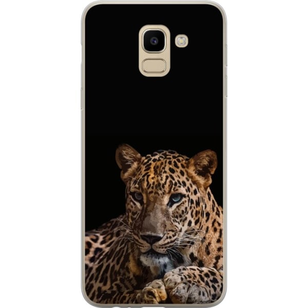 Samsung Galaxy J6 Gennemsigtig cover Leopard