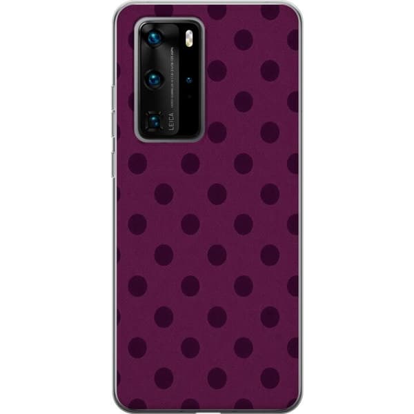 Kompatibelt Mobildeksel til Huawei P40 Pro Plomme Popprikker lila