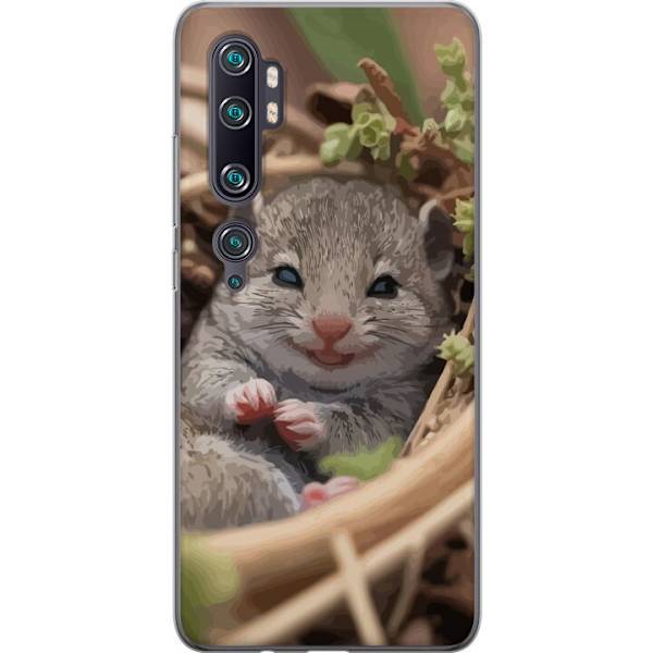 Xiaomi Mi Note 10 Pro Gennemsigtig cover Rotte Smilende Dyremotiv By Motiv Urban Grafisk Design Populært Sjovt Motiv Kunstart Stil