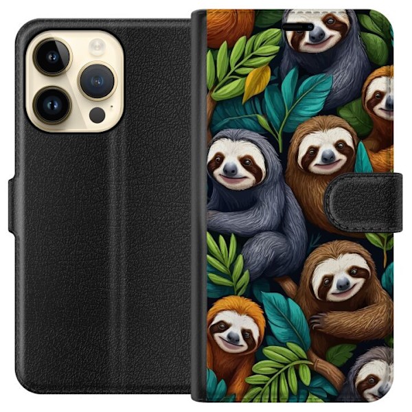 Apple iPhone 15 Pro Plånboksfodral Sengångarstil – avslapp