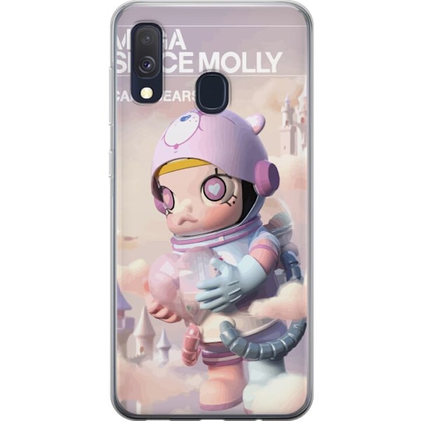 Samsung Galaxy A40 Läpinäkyvä kuori Mega Space Molly Care Bears Series - Share Bear Edition
