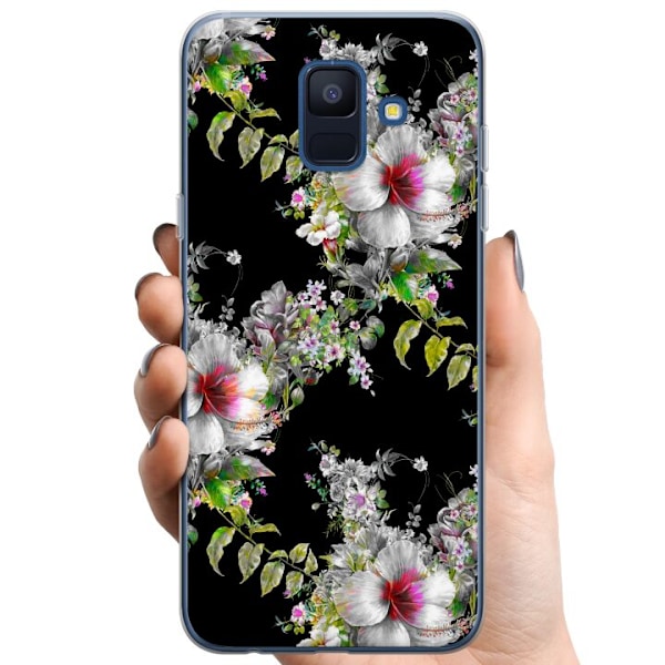 Samsung Galaxy A6 (2018) TPU Matkapuhelimen kuori Kukkanäyttö