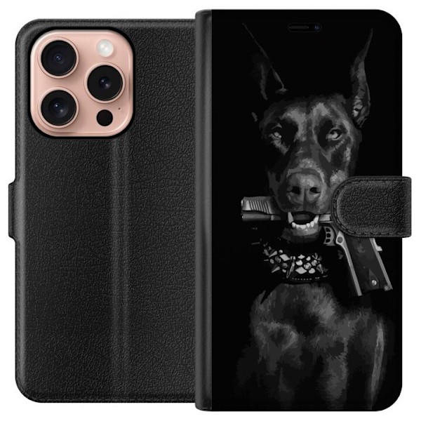 Apple iPhone 16 Pro Tegnebogsetui Dobermann