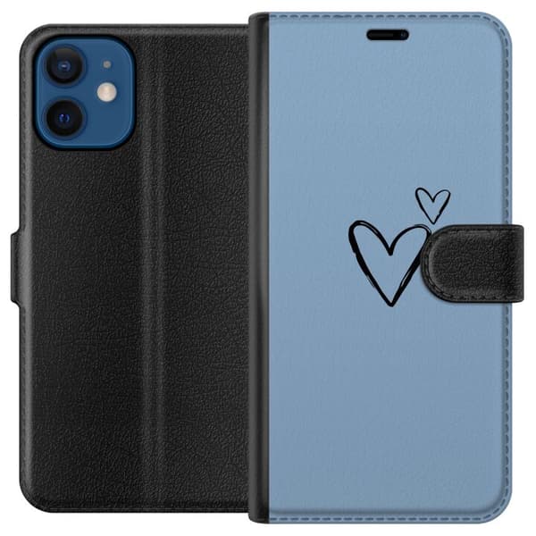Kompatibelt Plånboksfodral till Apple iPhone 12 mini Hjärta