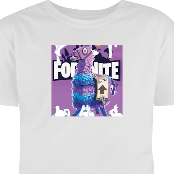 Børne T-shirt | Behagelig T-shirt til Børn Fortnite hvid 5-6 År