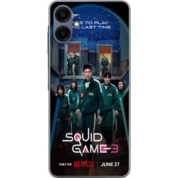 Samsung Galaxy A06 Genomskinligt Skal Squid Game Säsong 3 Seriefigurer Populärt TV Serie Motiv Ikoner Spänning Drama Asiatisk Design Trend