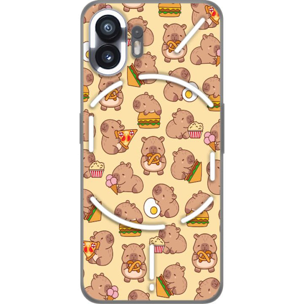 Nothing Phone (2) Läpinäkyvä kuori Kawaii capybara puhelinkotelo useilla söpöillä hahmoilla