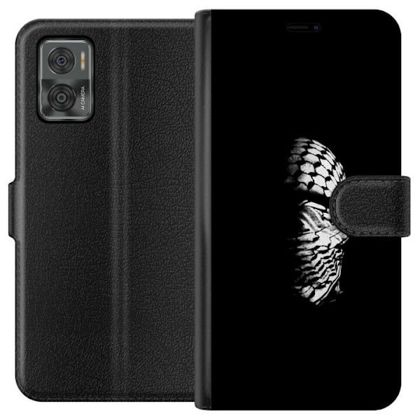 Motorola Moto E22i Lompakkokotelo Keffiyeh-kuviointi - klassin