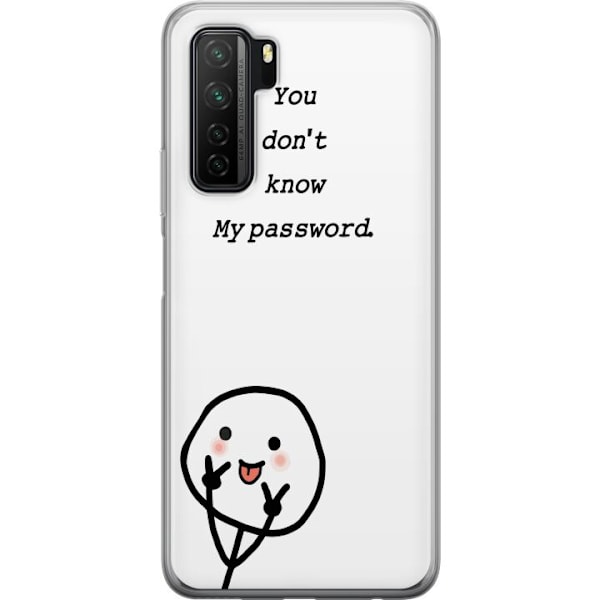 Huawei P40 lite 5G Genomskinligt Skal You Don’t Know My Password – edgy textmotiv med attityd