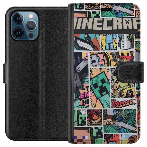 Apple iPhone 12 Pro Tegnebogsetui Minecraft Kunst
