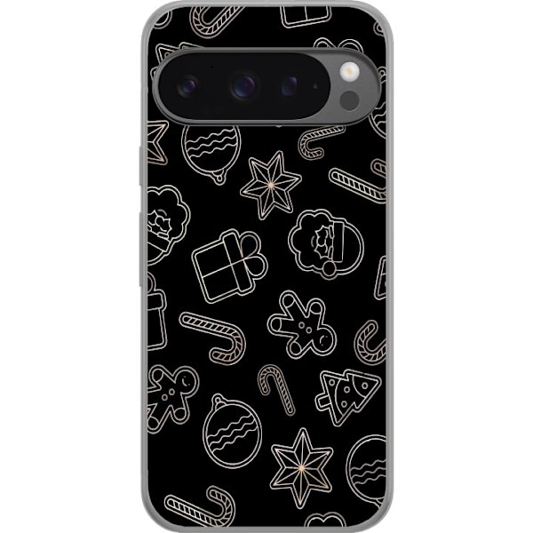Google Pixel 9 Pro XL Gennemsigtig cover Julemønster