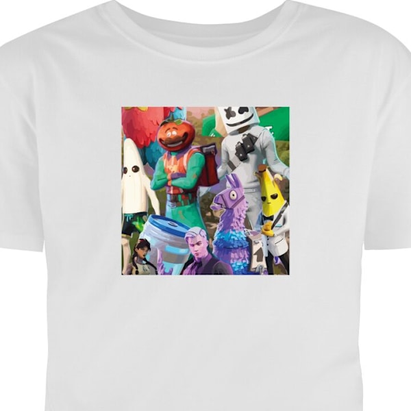 Barn-T-shirt | Bekväm T-shirt för Barn Fortnite vit 2-3 År