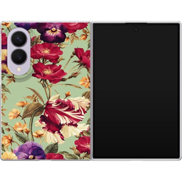Kompatibelt Mobilskal till Samsung Galaxy Z Fold8 Grön blomsterdröm grön
