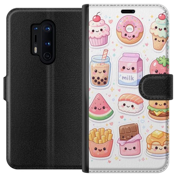 Kompatibel Tegnebogsetui til OnePlus 8 Pro pixelmonster grön