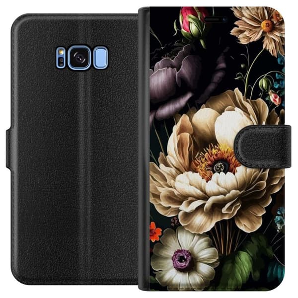 Kompatibelt Lommeboketui til Samsung Galaxy S8 Blomster