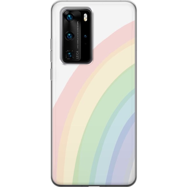 Huawei P40 Pro Gennemsigtig cover Regnbuen