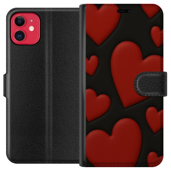 Apple iPhone 11 Plånboksfodral Red Velvet Hearts