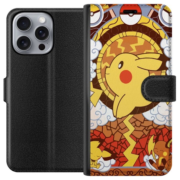 Apple iPhone 16 Pro Max Lompakkokotelo Pikachu