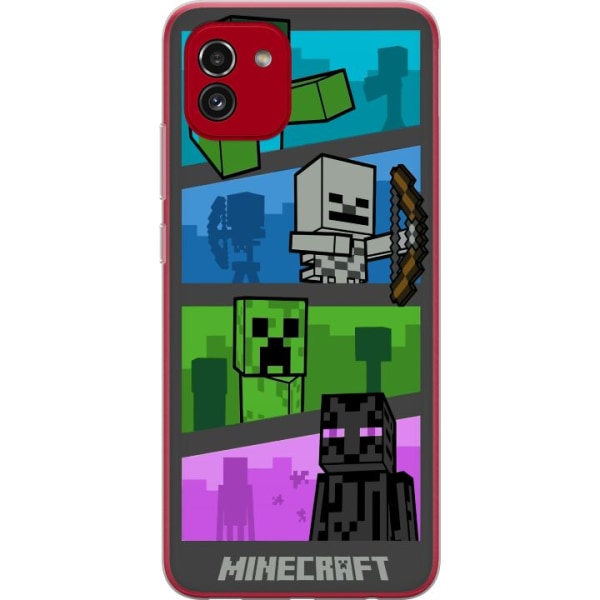 Samsung Galaxy A03 Gjennomsiktig deksel Minecraft