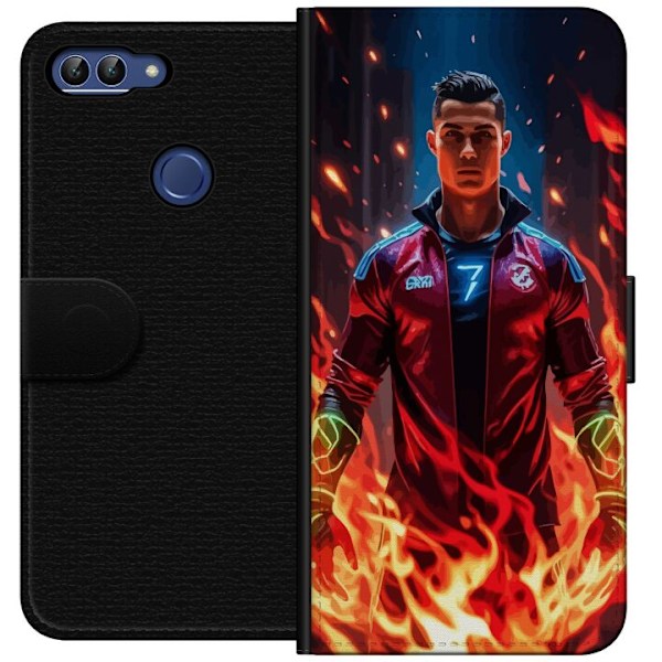 Huawei P smart Tegnebogsetui Ronaldo Inferno - fodboldhelt i flammer