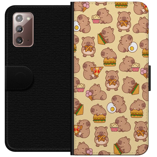 Samsung Galaxy Note20 Lompakkokotelo Kawaii capybara puhelinkotelo useilla söpöillä hahmoilla
