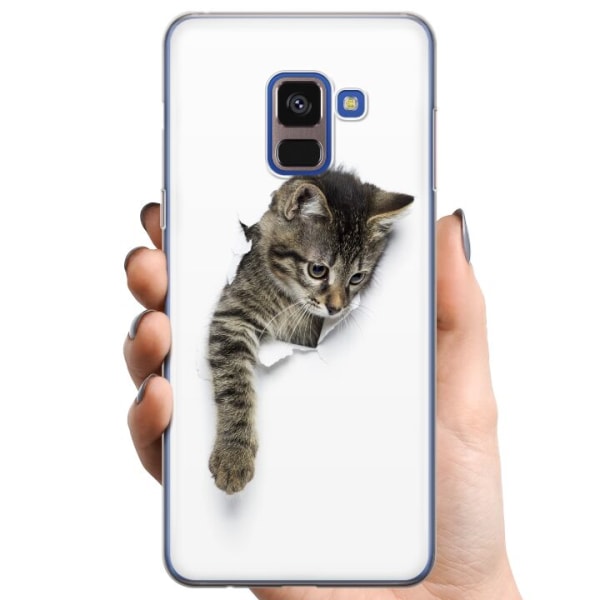 Samsung Galaxy A8 (2018) TPU Mobilskal Curious Kitten