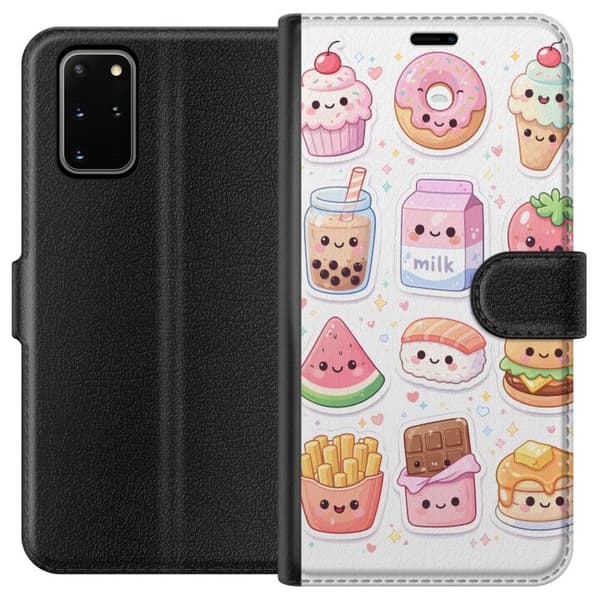 Kompatibel Tegnebogsetui til Samsung Galaxy S20+ pixelmonster grön