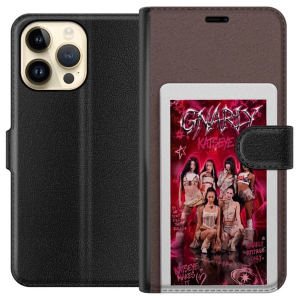 Kompatibelt Plånboksfodral till Apple iPhone 15 Pro Max KATSEYE rosa