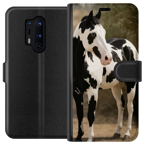 OnePlus 8 Pro Plånboksfodral Vacker Häst – elegant illustr