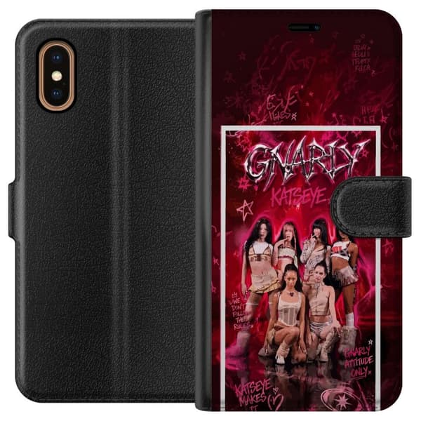 Kompatibelt Lommeboketui til Apple iPhone XS Max KATSEYE rosa