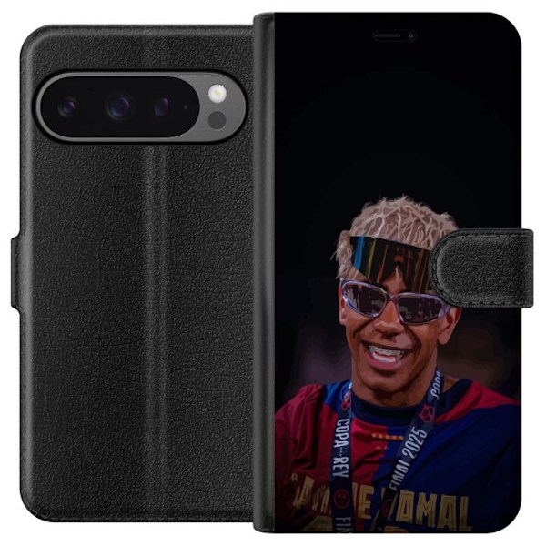 Google Pixel 9 Pro XL Plånboksfodral Lamine Yamal mobilskal i stilren sportdesign