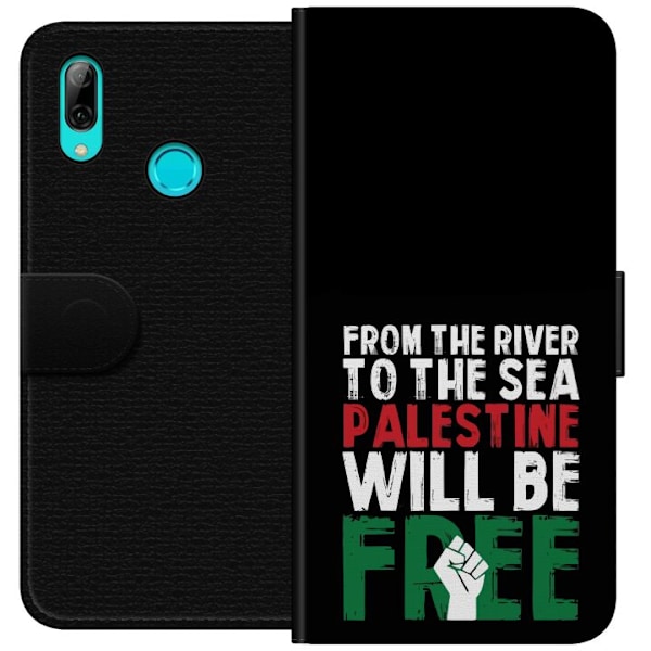 Huawei P smart 2019 Plånboksfodral Free Palestine – politiskt statement med kraftfullt grafiskt uttryck