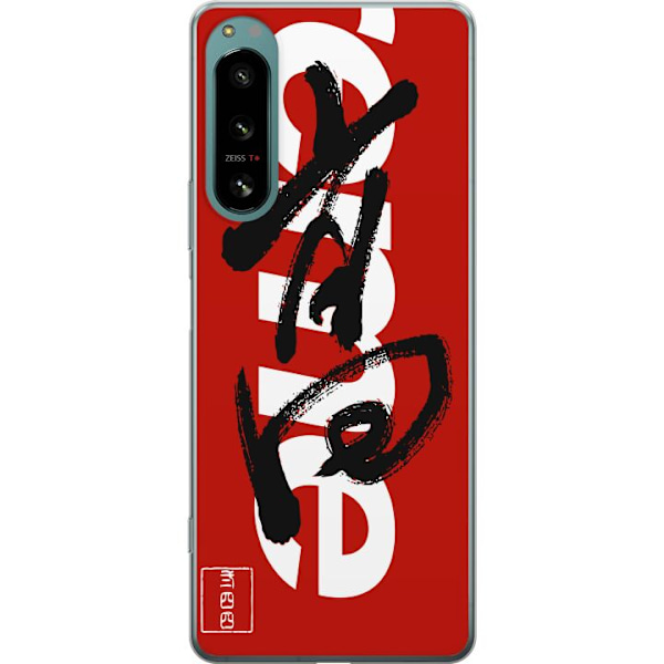 Sony Xperia 5 IV Läpinäkyvä kuori Supreme Punainen Graffiti Katupukeutuminen Suunnittelu Muotikuvake Trendikäs Graffiti Kuviointi Suosittu Urbaani