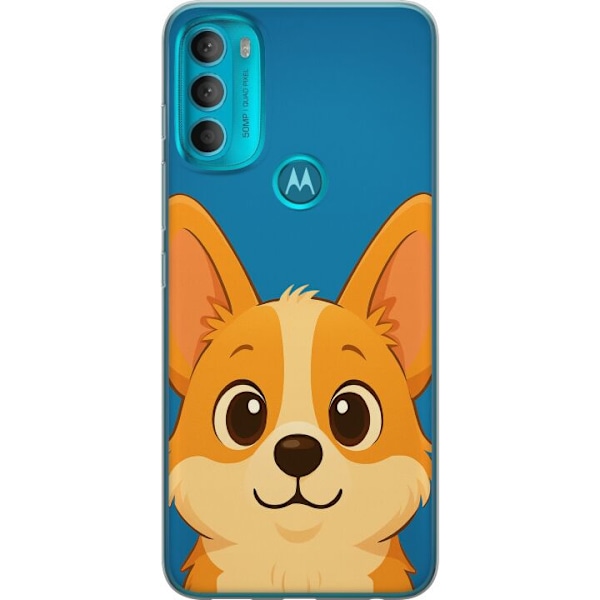 Motorola Moto G71 5G Läpinäkyvä kuori Hello Corgi
