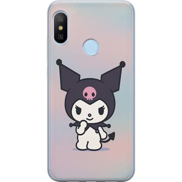 Xiaomi Mi A2 Lite Läpinäkyvä kuori Kawaii Sanrio Kuromi