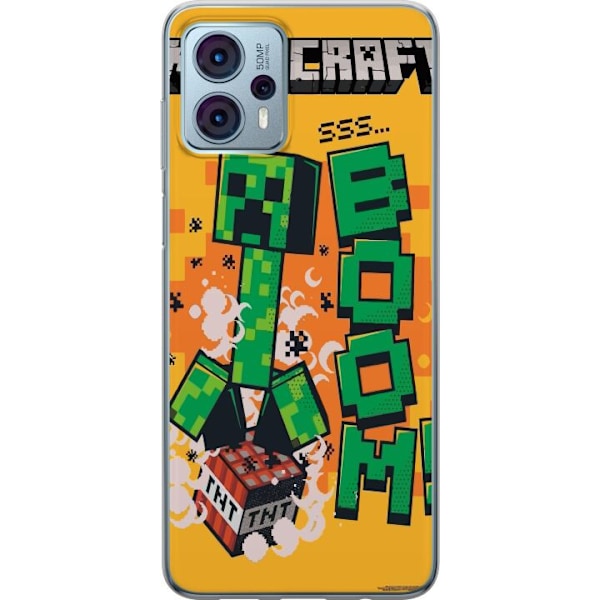 Motorola Moto G23 Gennemsigtig cover Minecraft Boom