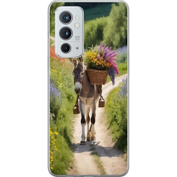 OnePlus 9RT 5G Läpinäkyvä kuori Aasi Eläinaihe Rauhallinen Suunnittelu Luontoaihe Suosittu Koristelu Huumori Graafinen Eläinteema Eksoottinen