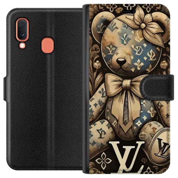 Kompatibelt Plånboksfodral till Samsung Galaxy A20e Teddy Vuitton